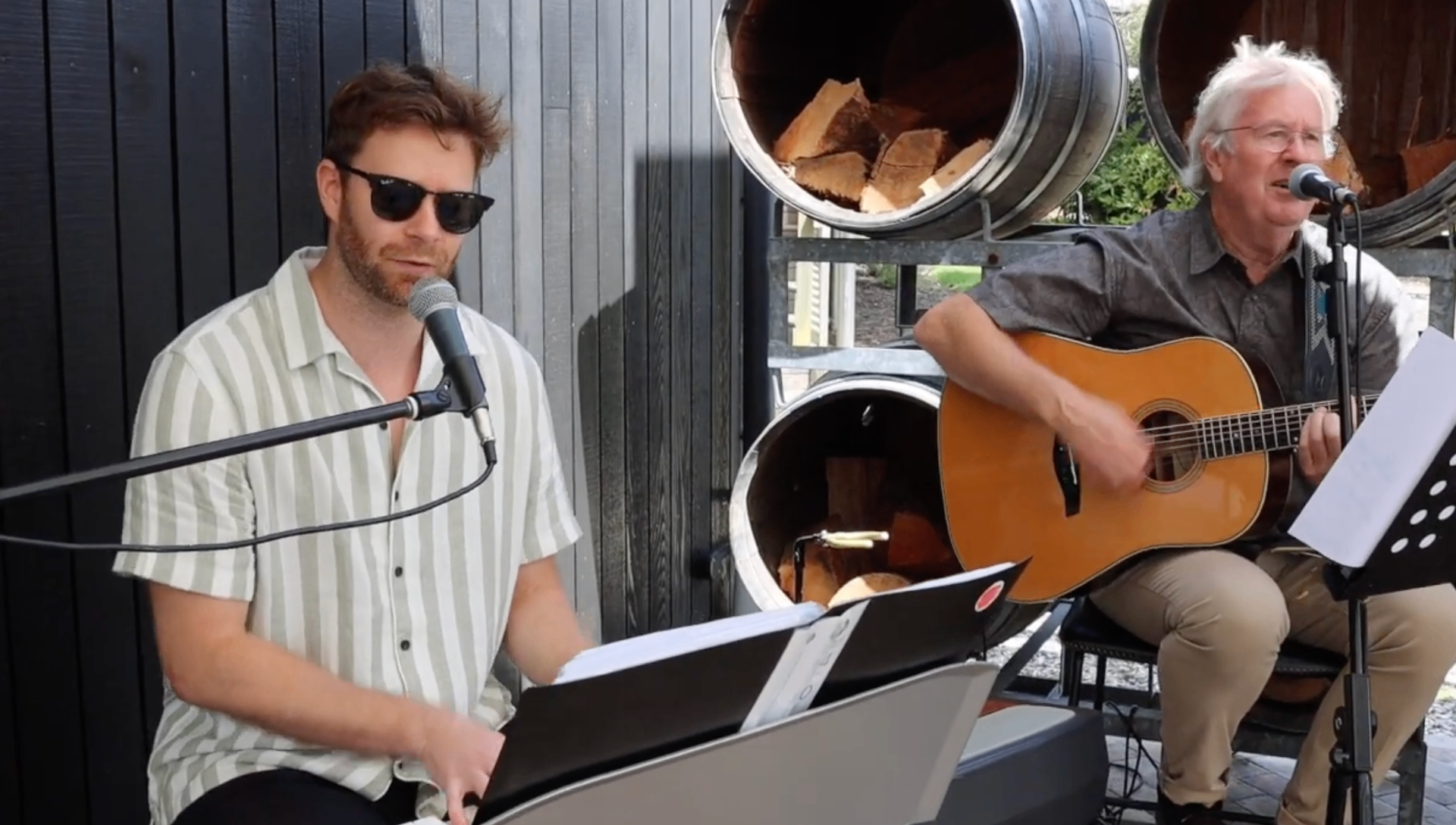David and Michael Curtis performing as a duo